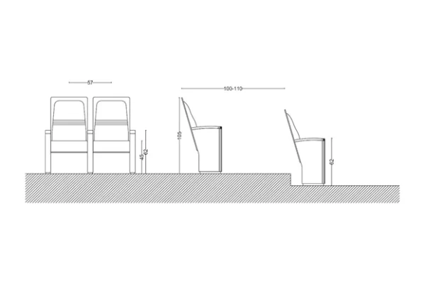 صندلی آمفی تئاتر مدل R-1870 - تصویر 4