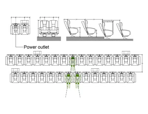 صندلی سینمایی مدل میلانو گلد - تصویر 2