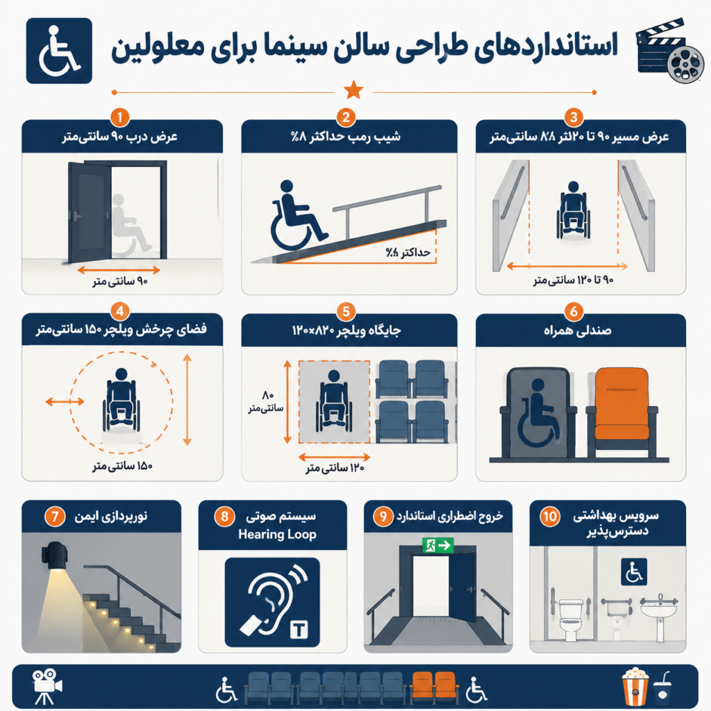 طراحی سالن سینما برای معلولین