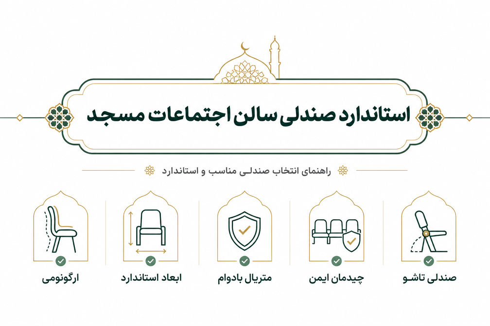 استاندارد صندلی سالن اجتماعات مسجد