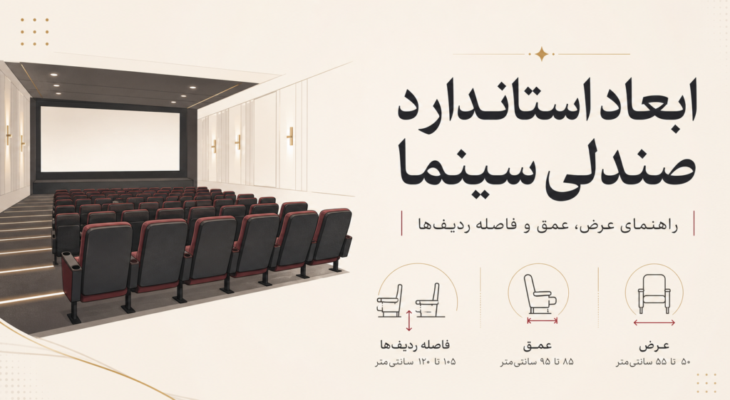 عرض و عمق استاندارد صندلی سینما