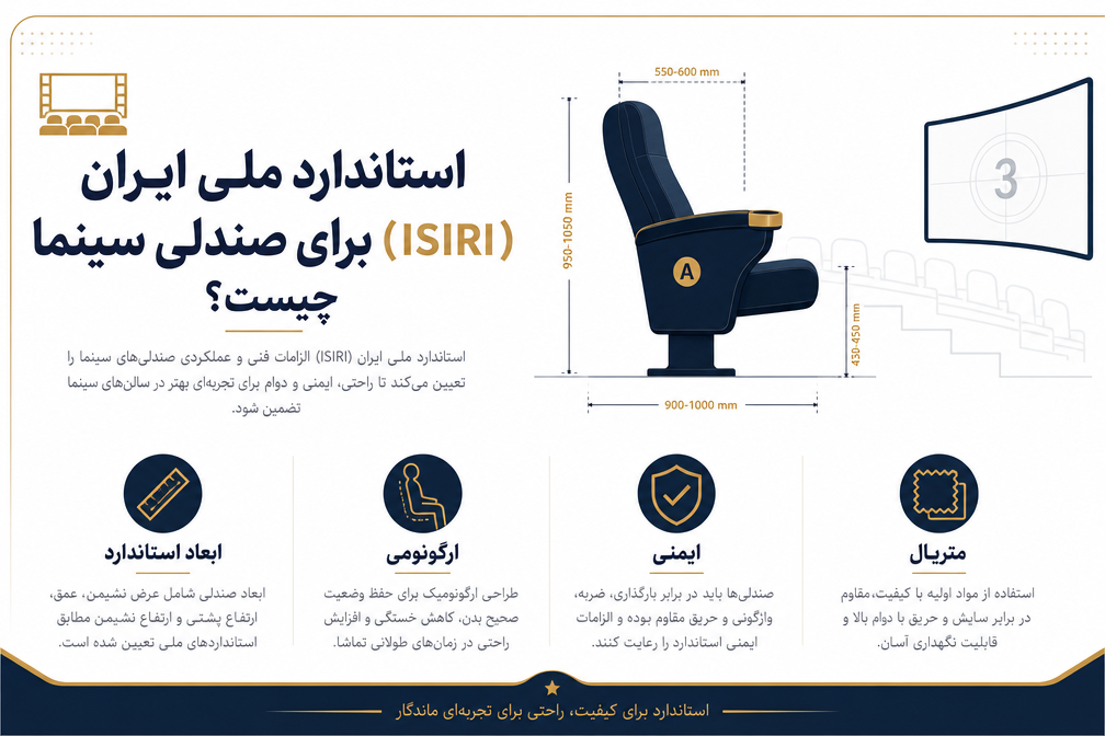 استاندارد ملی ایران صندلی سینما